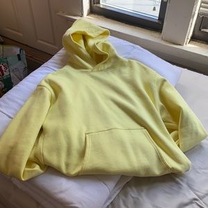 aritzia yellow perfect hoodie